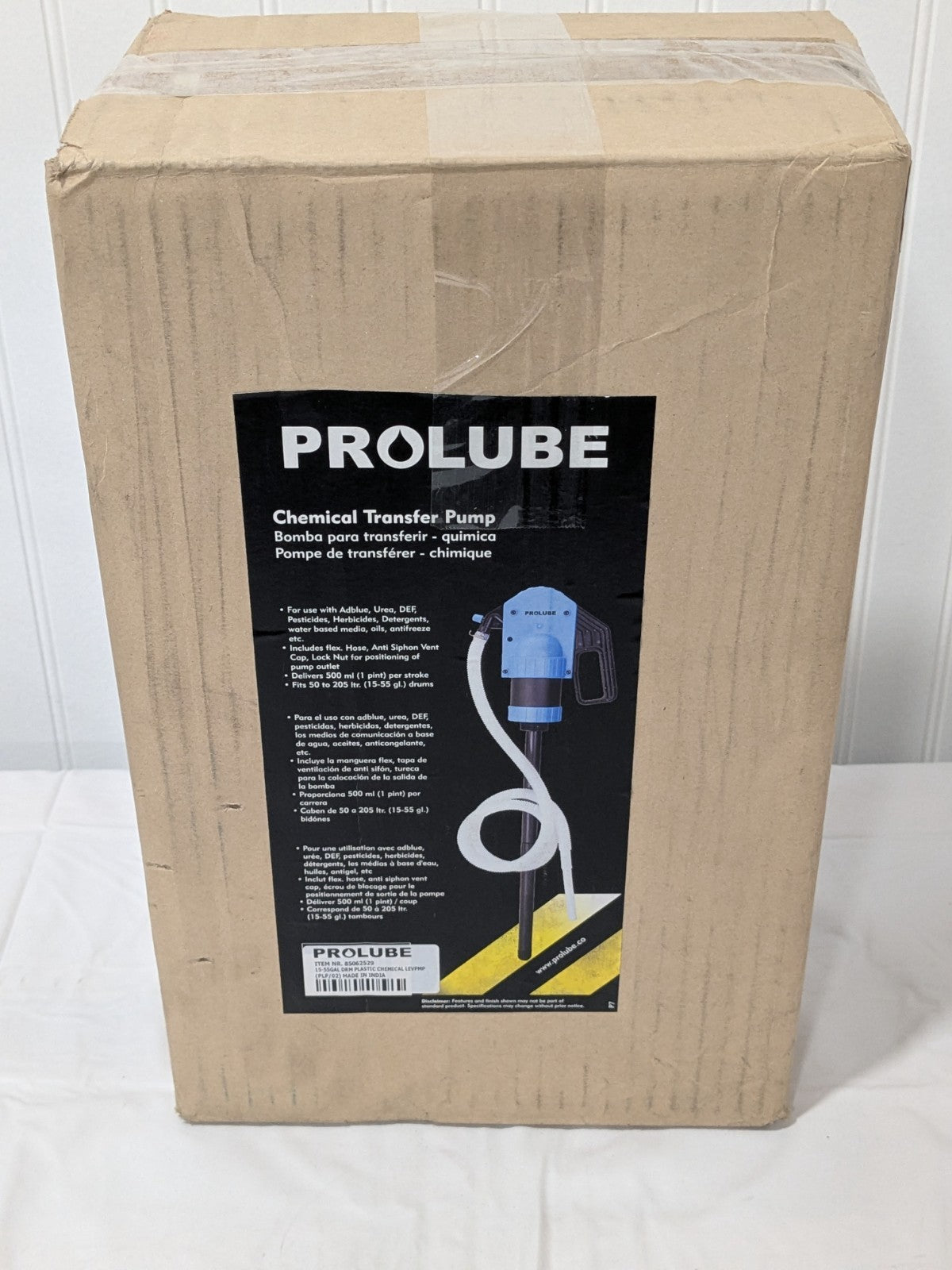 PRO-LUBE 8 Strokes per Gal, Polypropylene Hand Operated Transfer Pump PLP/02