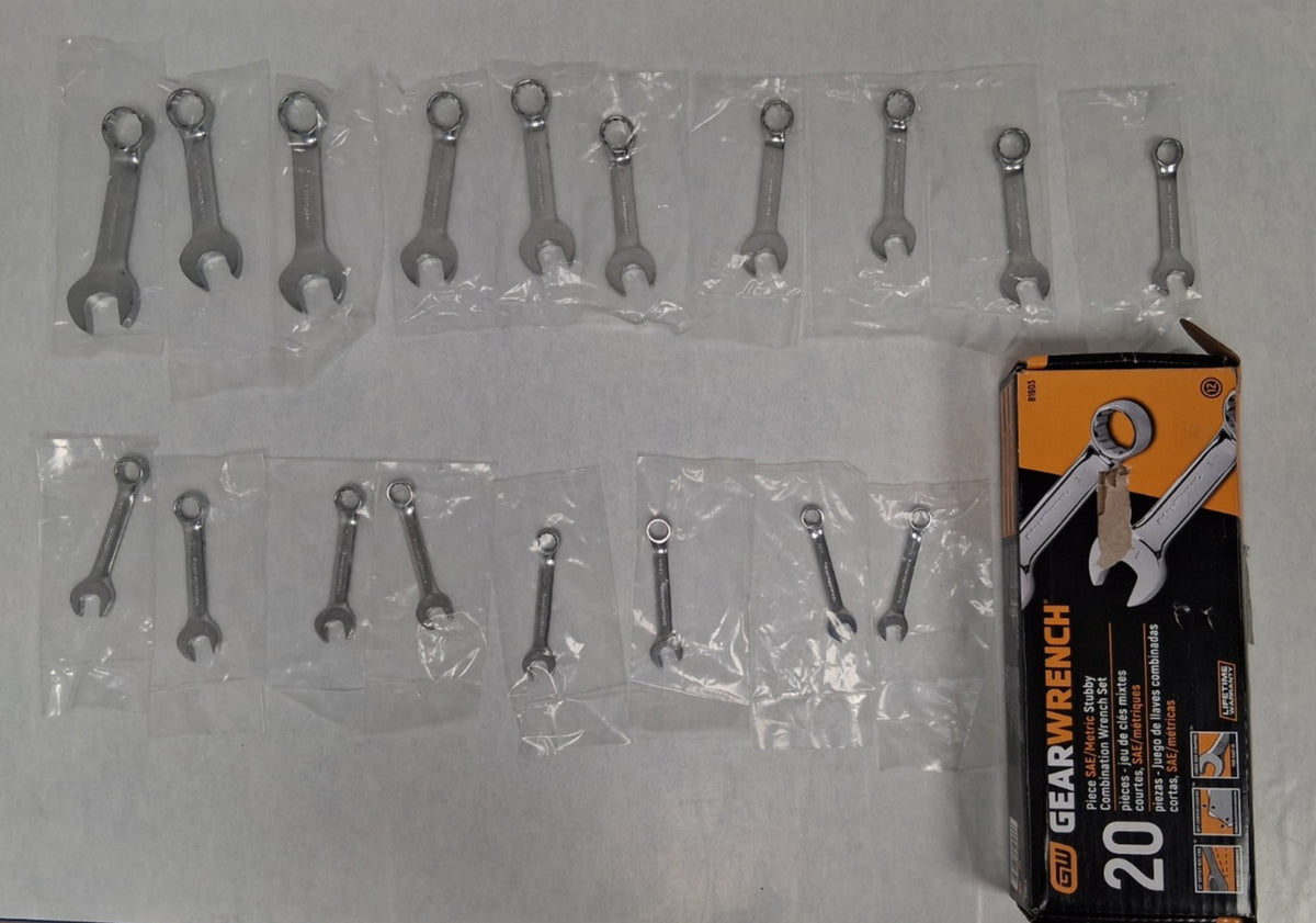 Gearwrench 10-19mm Combination Wrench Set MISSING 2 Pieces 81903