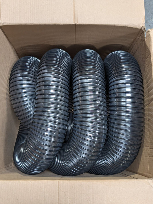 Flexaust Vacuum Duct Hose 25 Ft. x 6 In. Flex Tube-PV Clear / Black 3504060000