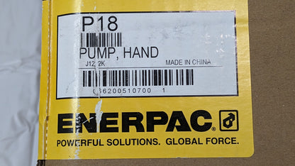 Enerpac Single Speed Lightweight Hydraulic Hand Pump P18 PARTS/REPAIR