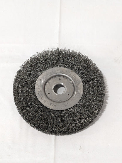 WEILER Crimped Wheel Brush: 6" Wheel Dia, 1/2" Face Width 01068