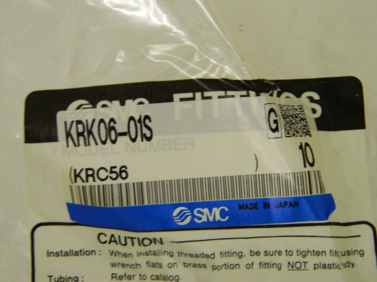 SMC Fittings Flame Resistant Male Elbow 45° 6 mm x 1/8" QTY 10 KRK06-01S