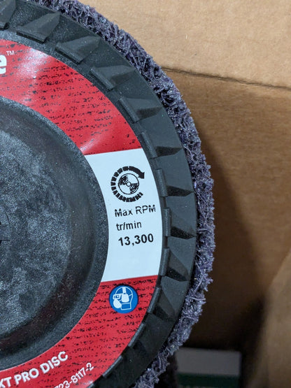 3M Deburring Disc: 4-1/2" Dia, Extra Coarse, Silicon Carbide Qty 10 7100175252
