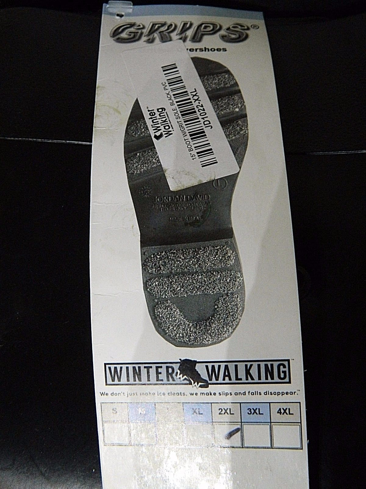 Grips Gritted Boots Overshoes All Traction 15" Fits 12-13 1/2 JD1022XXL
