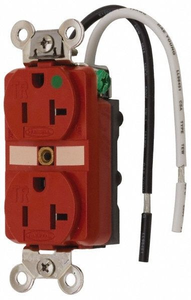 Hubbell Self Grounding Duplex Receptacle 125 VAC 20A #HBL8300SGRA