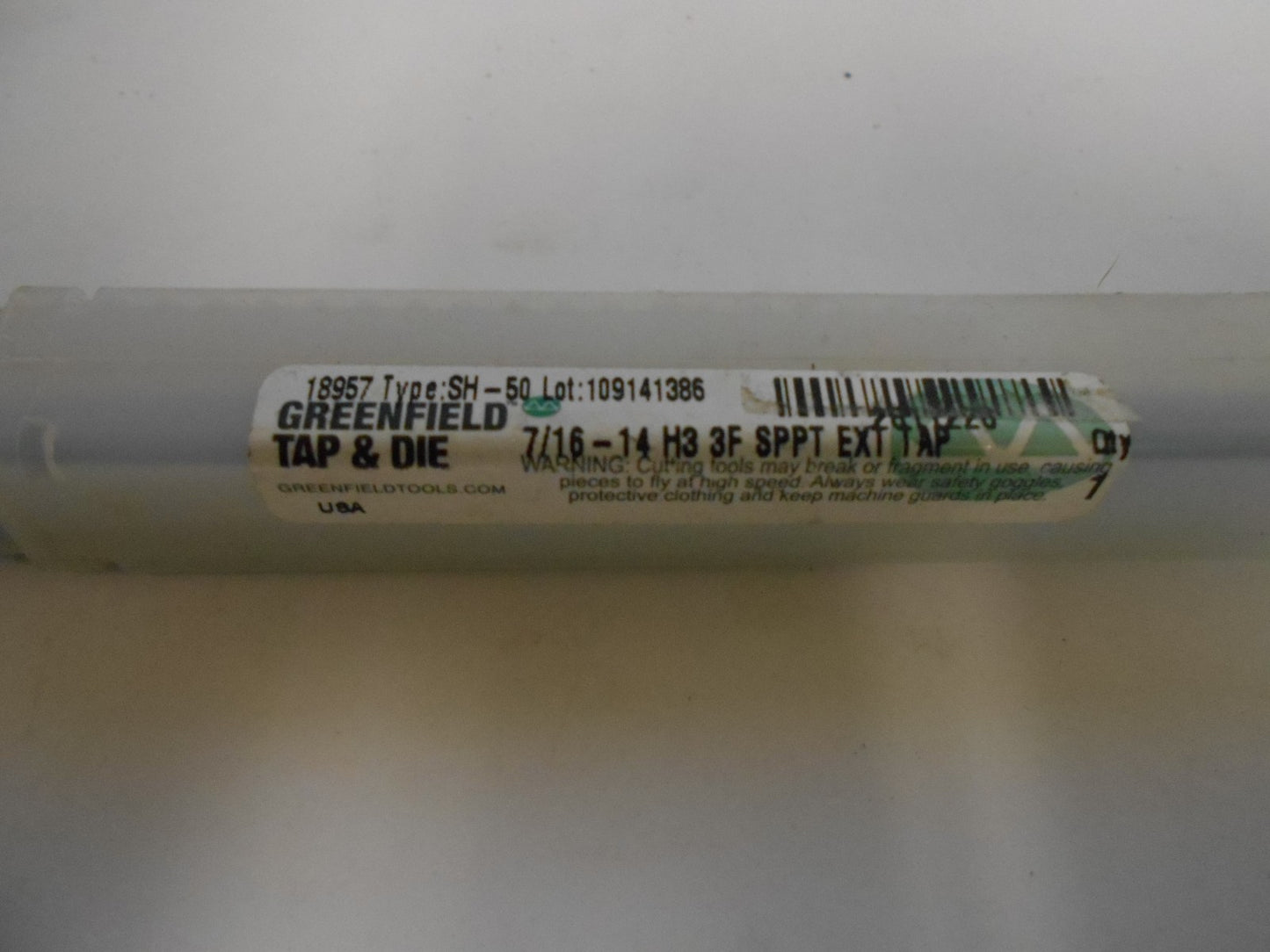 Greenfield H3 7/16"-14 UNC Plug Chamfer HSS Spiral Point Tap QTY 3  18957