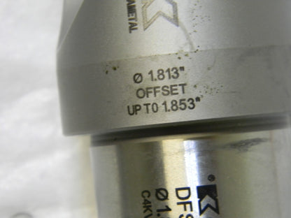 Kennametal Indexible Drill 1.813 Offset Up To 1.853 4XD 1.5 Shk Dia 3800400
