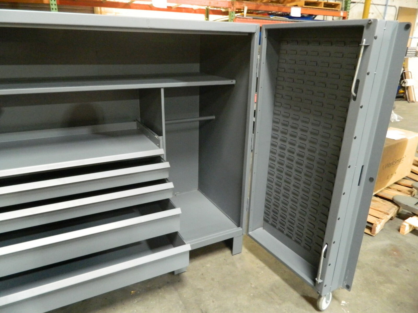 Lyon Storage Cabinet 1 Shelf 70 Bin 60" x 36-1/2" x 60" High DD1102F
