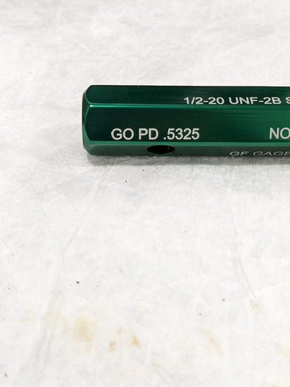GF GAGE Plug Thread Insert 1/2-20 Thread, Steel, (STI) Class 2B NoGo H0500202BS