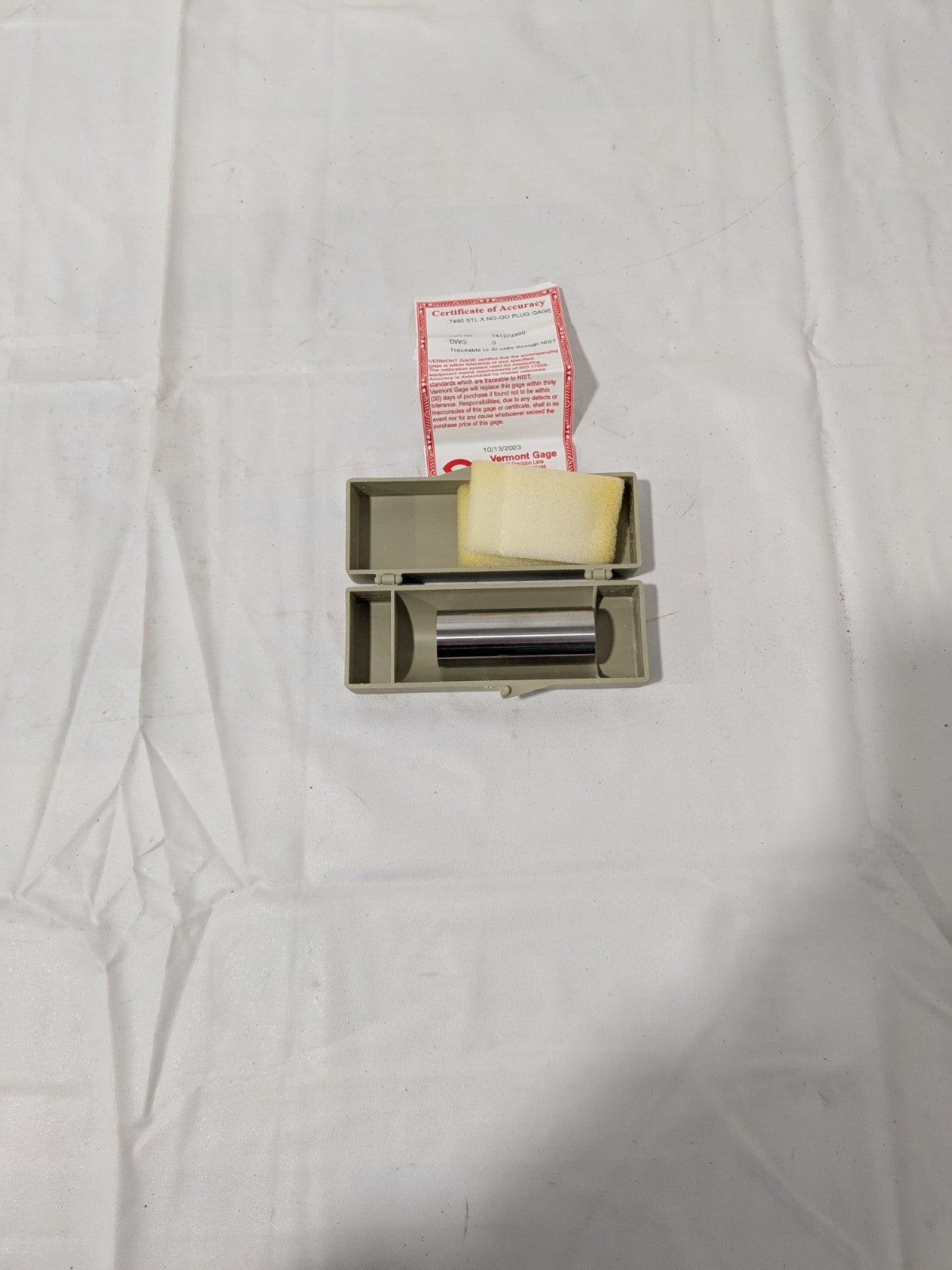 VERMONT GAGE Class X Minus Pin Gage: 0.7490" Dia, 2" Long 141274900