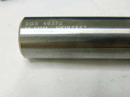 SGS Solid Carbide Square End Mill 0.7087'' Dia, 1.2598'' LOC