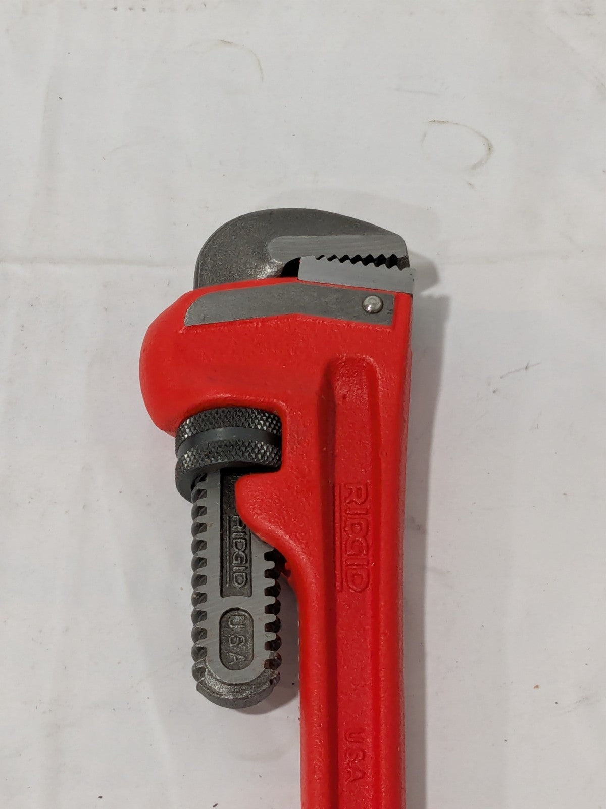 Ridgid Straight Pipe Wrench: 1-1/2" Max, 10" OAL, Cast Iron 31010
