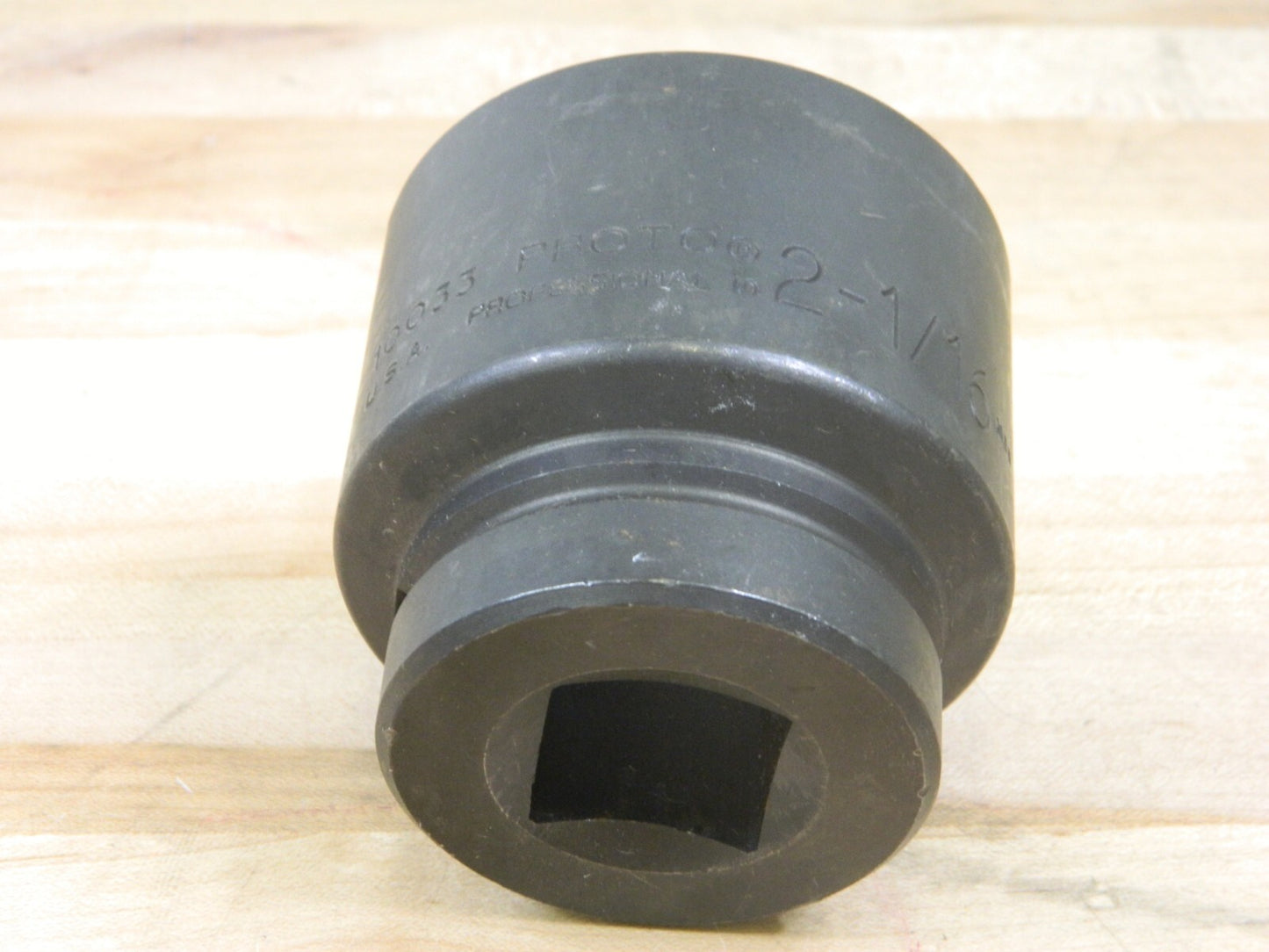 PROTO Impact Socket: 1" Drive 6-Point, 3-3/32" OAL Size 2-1/16" J10033
