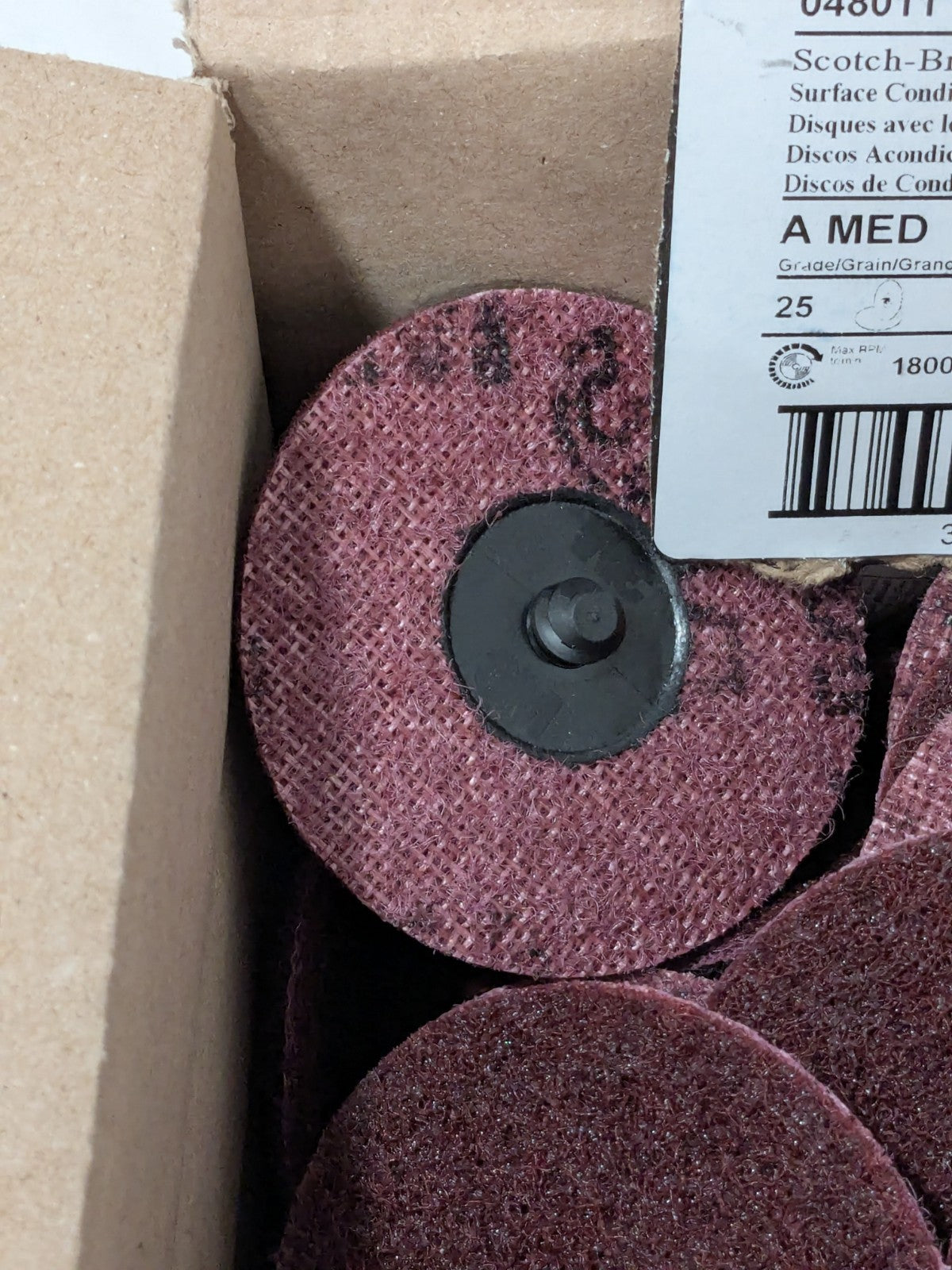 3M Quick-Change Disc Roloc TR 3" Dia Silicon Carbide Non-Woven Qty 25 7000000755