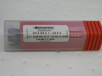 ACCUPRO 3/4 Diam 4 Flute Carbide 0.06 Corner Radius End Mill 6504424