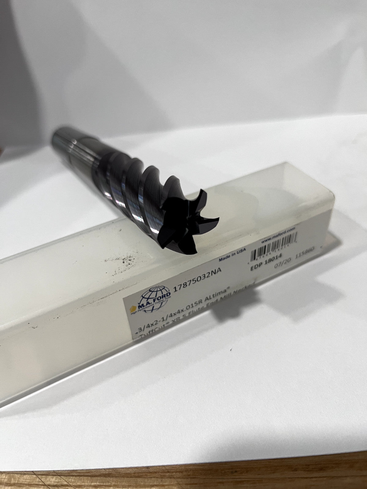 M.A. Ford TuffCut XR 5 Flute End Mill Necked 3/4x2-1/4x6x.015R ALtima 18014