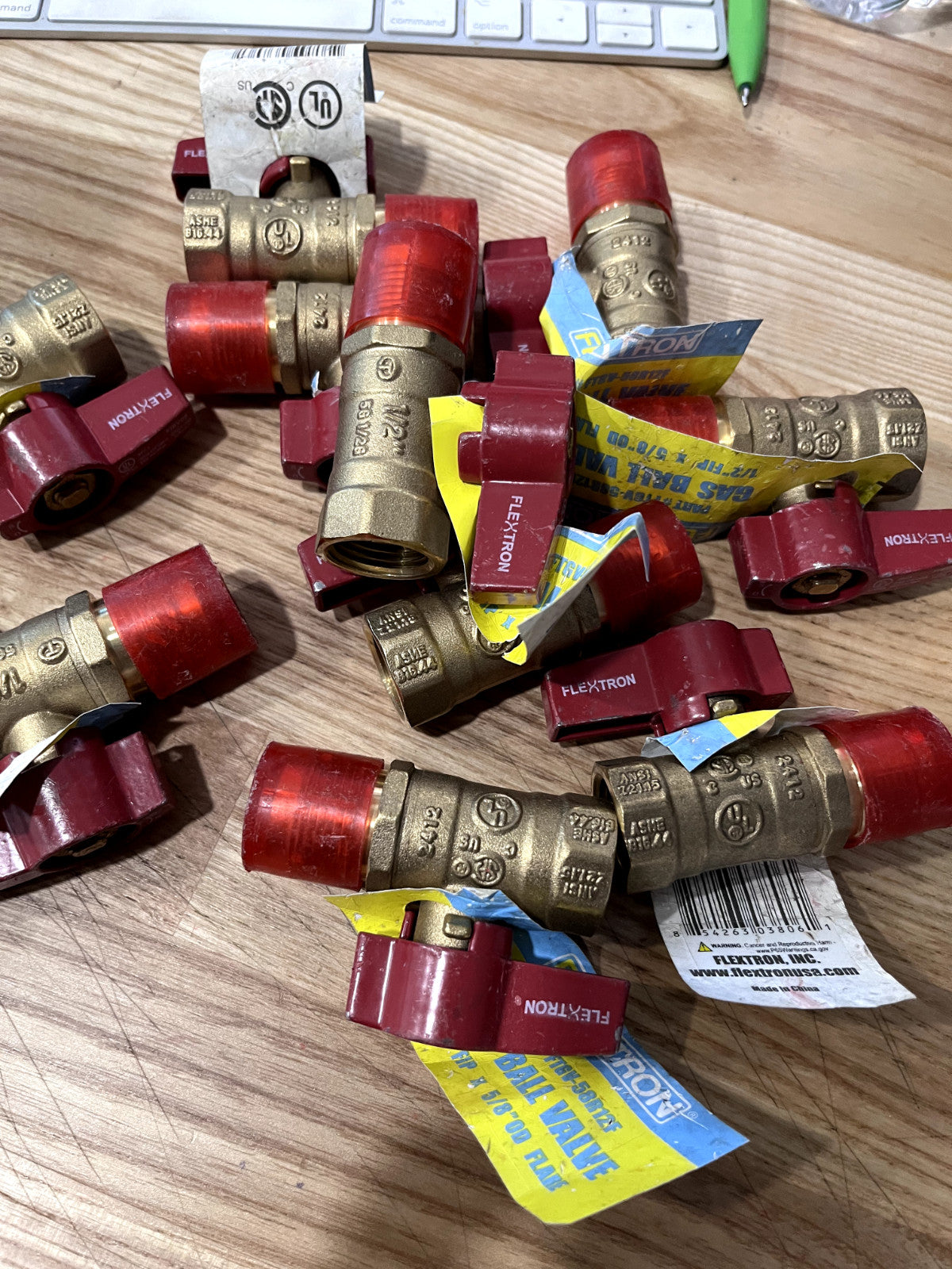 FTGV-58R12F 1/2" FIP x 5/8" Flare Gas Ball Valve Everflow QTY 10