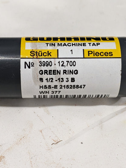 GUHRING Spiral Point STI Tap: 1/2-13 UNC, 4 FL 9039900127000