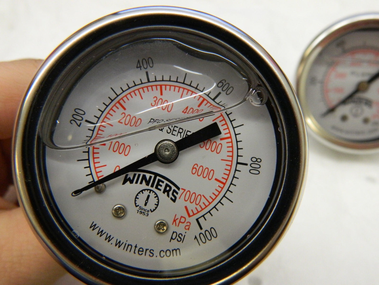 Pressure Gauge qty 2 : 2" Dial, 100 psi, 1/4" Thread, NPT,  WS-PE-GAGE-145