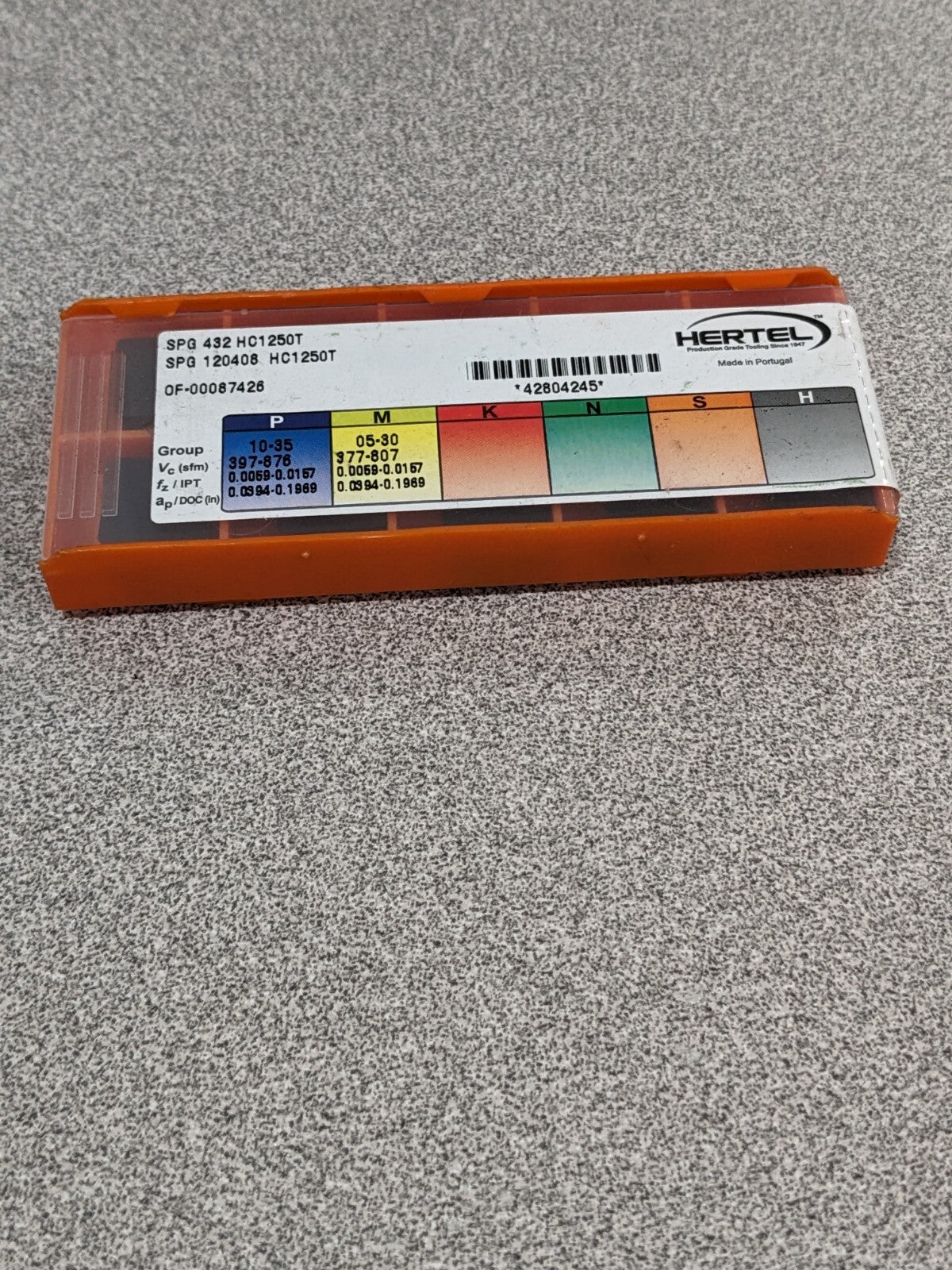 HERTEL Turning Insert: SPG432 HC1250T, Solid Carbide Qty 10 1002376