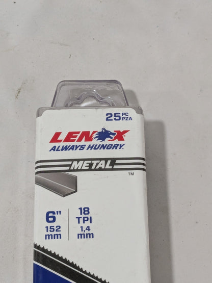 Lenox Reciprocating Saw Blade: Bi-Metal Pack of 24 20529B618R