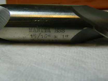 Hanita HSS DEM UNC Double End Mill 15/16" x 1" x1-5/8" x 5-7/8" 2FL 1192