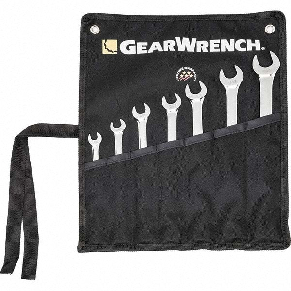 GEARWRENCH Combination Wrench Set: 7 Pc, 3/8 to 3/4" Wrench, Inch 81933