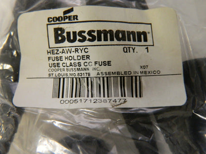 Cooper Bussmann 1 Pole 600 VAC 30 Amp Inline Fuse Holder HEZ-AW-RYC