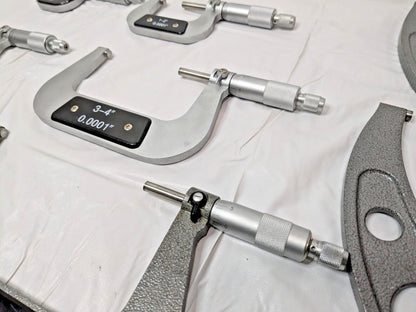 12 PCS Mechanical Outside Micrometer Set 0 - 12" Range W/O Standards INCOMPLETE