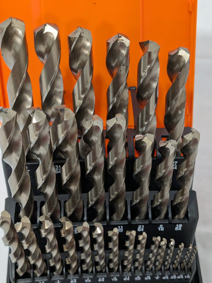 Hertel Jobber Length Drill Bit Set 29 Pc, #60 to #1, 1/16 to 1/2", 135º 74129453