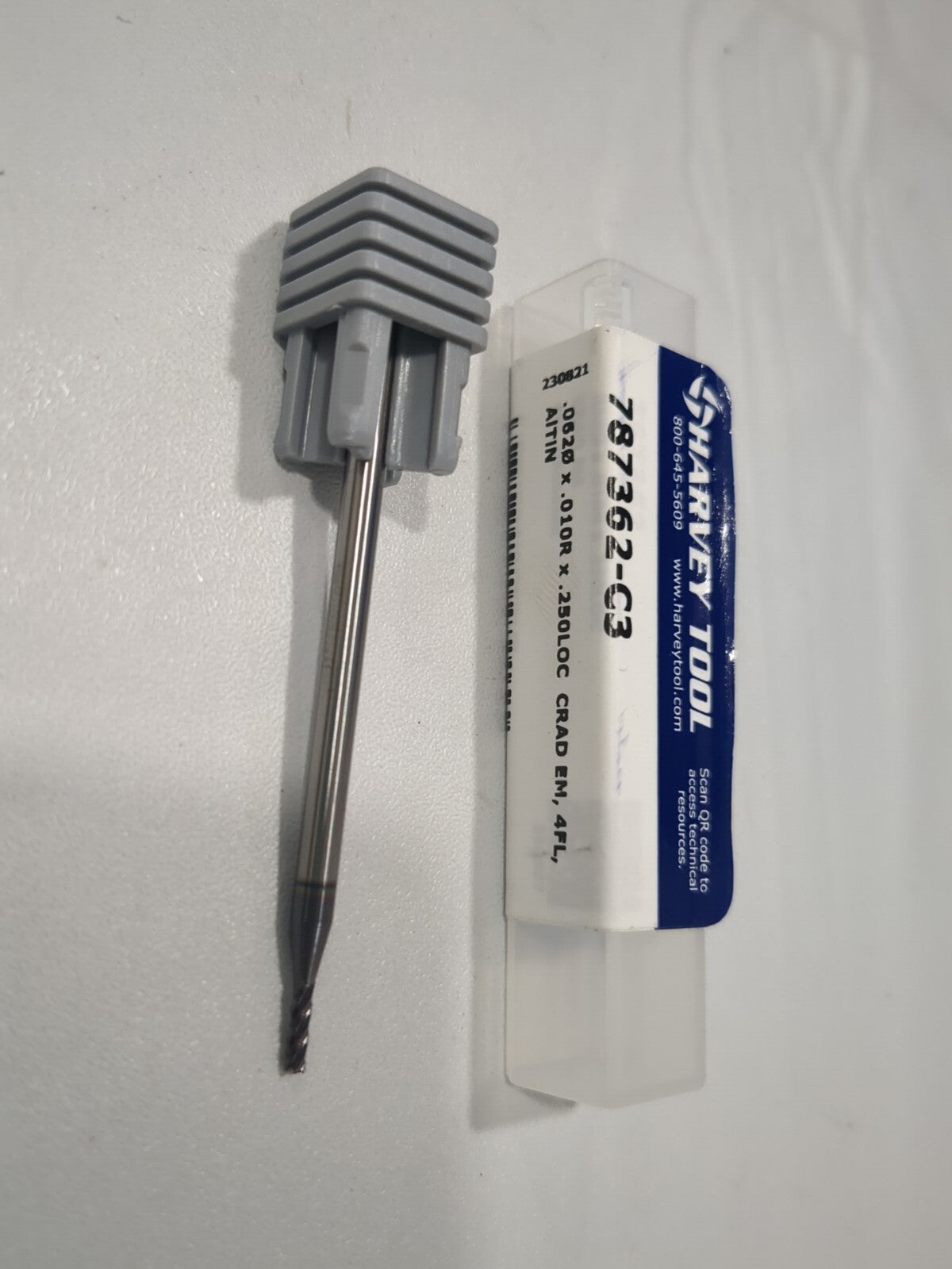 HARVEY TOOL Corner Radius End Mill 1/16" Dia 4 Fl Solid Carbide 787362-C3