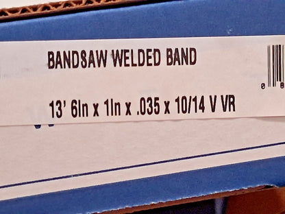 Irwin Blades Welded Bandsaw Blade 13ft 6" Long x 1" Wide 87848IBB134115