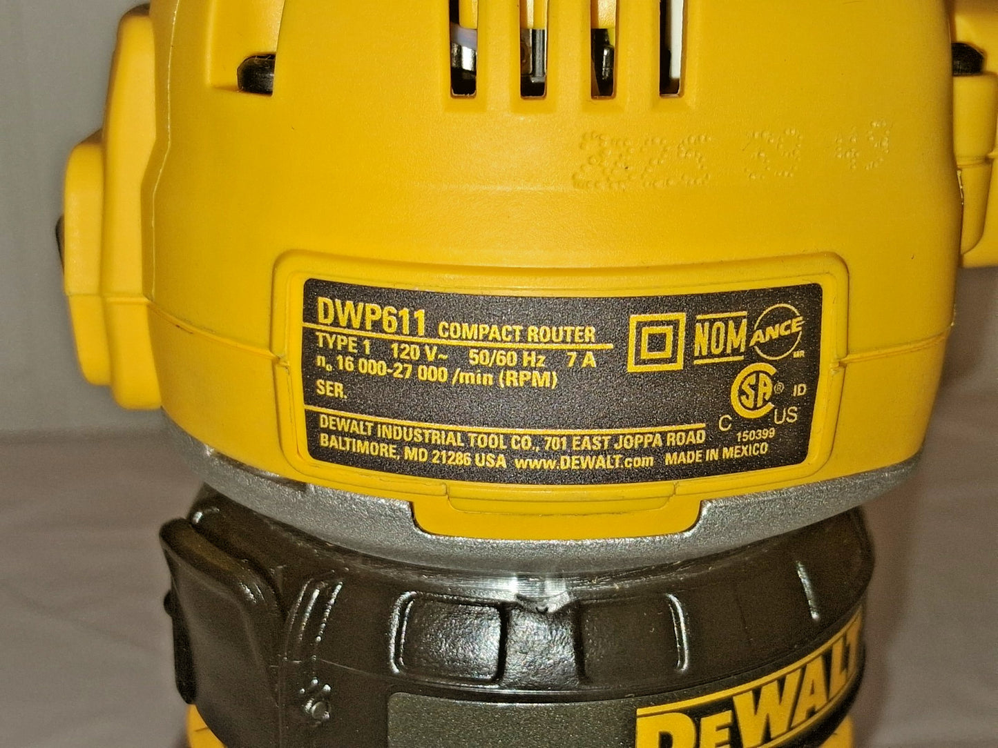 DeWALT Electric Fixed/Plunge Combination Router DWP611PK