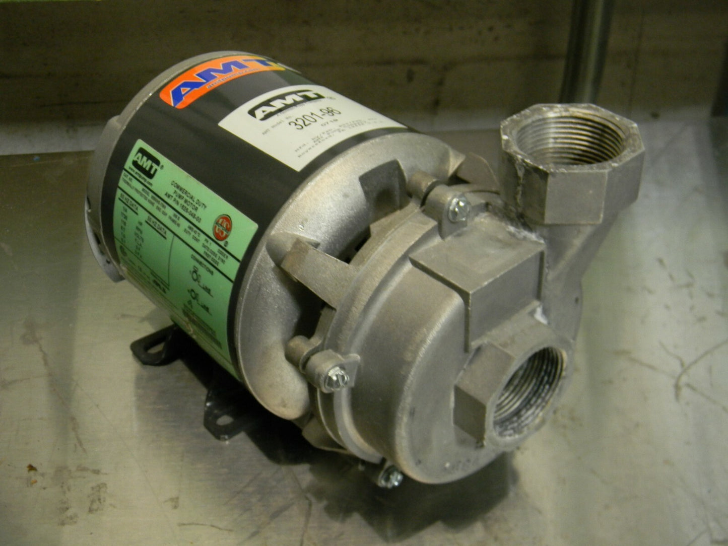 AMT General Purpose Laundry Tray Pump 1-1/4" NPT 1/4 HP 115v 3201-96 Defect
