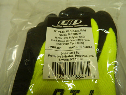 PIP Cut, Puncture & Abrasive gloves 12pk Size M ANSI Cut A2 Polyester 16-343LG/M