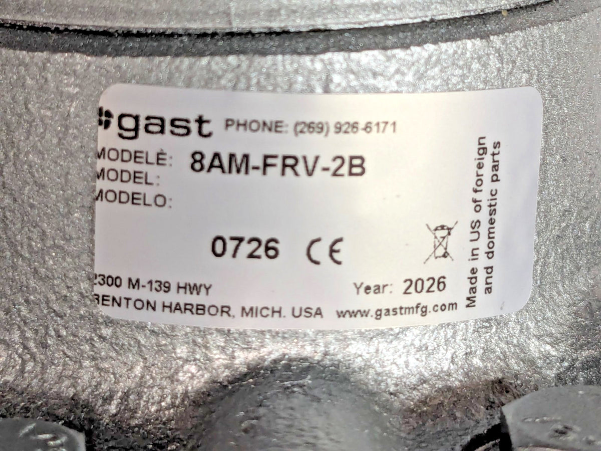 Gast Reversible Foot Air Actuated Motor 5hp 8AM-FRV-2B