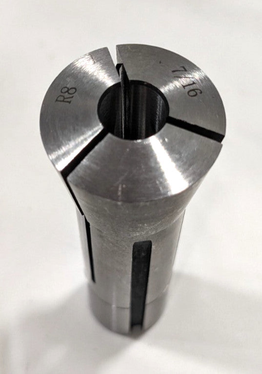 R8 Round Collet  7/16" Bore  7/16-20 Drawbar Thread  Steel  231-4728