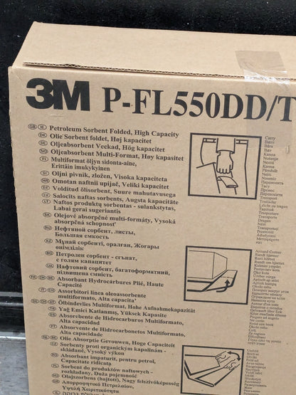 3M Sorbent Roll: For Oil Only, 50' Long, 5' Long, 31.5 gal 7000002025