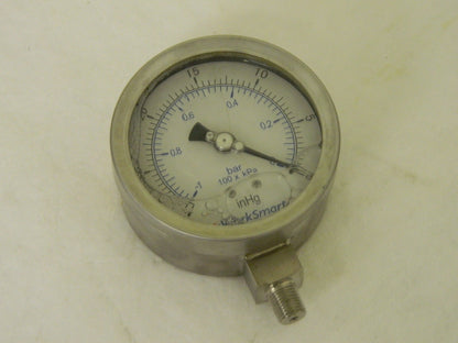 Worksmart Lower Liquid Gage 1/4" NPT 4" Dial #WS-PE-GAGE-208