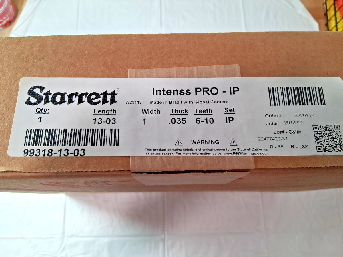 Starrett Welded Bandsaw Blade 13FT 3 Long x 1" Wide x 6 to 10 TPI 99318-13-