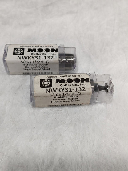 Moon Cutter 5/16" Diameter, 1/32" Wide HSS KeySeat Cutter Qty 2 NWKY31
