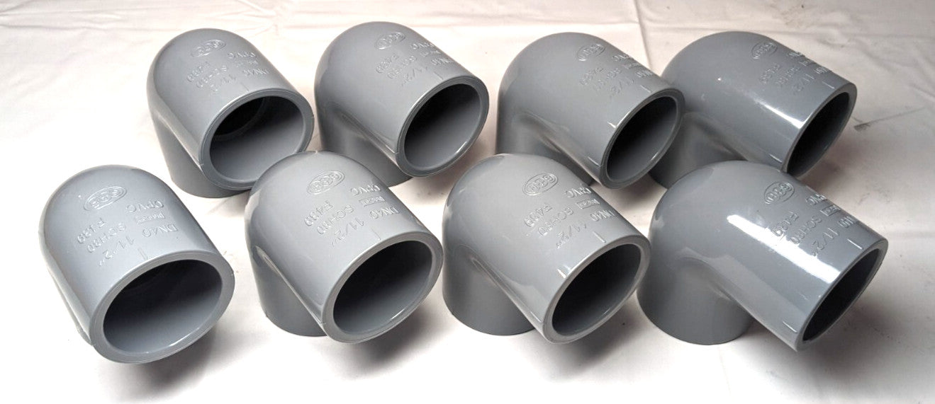 PRO-SOURCE  1-1/2" CPVC Plastic Pipe 90° Elbow *QTY 8*  90340100409