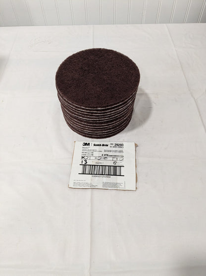 3M Hook & Loop Disc: 6" Dia, Non-Woven, Aluminum Oxide Box of 13 7100138329