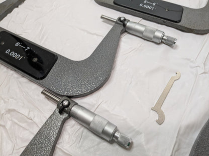 12 PCS Mechanical Outside Micrometer Set 0 - 12" Range W/O Standards INCOMPLETE