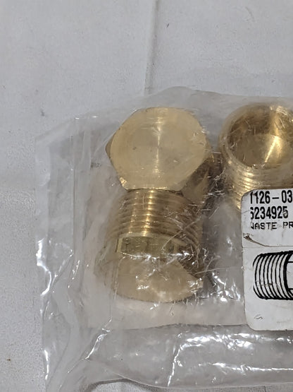 Industrial Pipe Hex Plug: 3/4" Male Thread, MNPTF Qty 5 3152X12