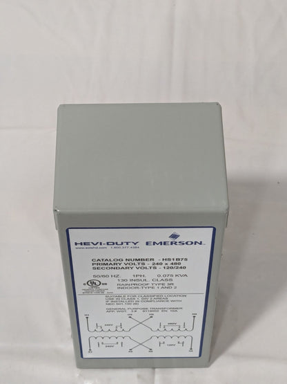 Sola/Hevi-Duty General Purpose Transformer 1 Phase, 240-480 Volt Input HS1B75