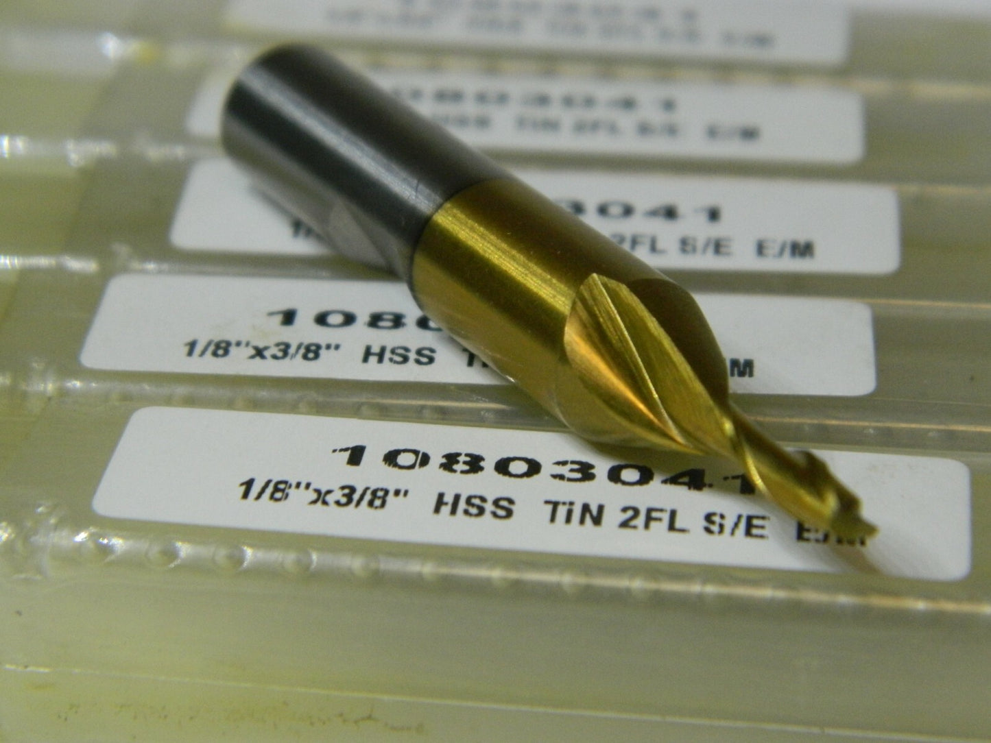 Interstate HSS Sq End Mill 1/8" 3/8" LOC 3/8" Shk Dia 2-5/16" OAL 2 FL Qty 5