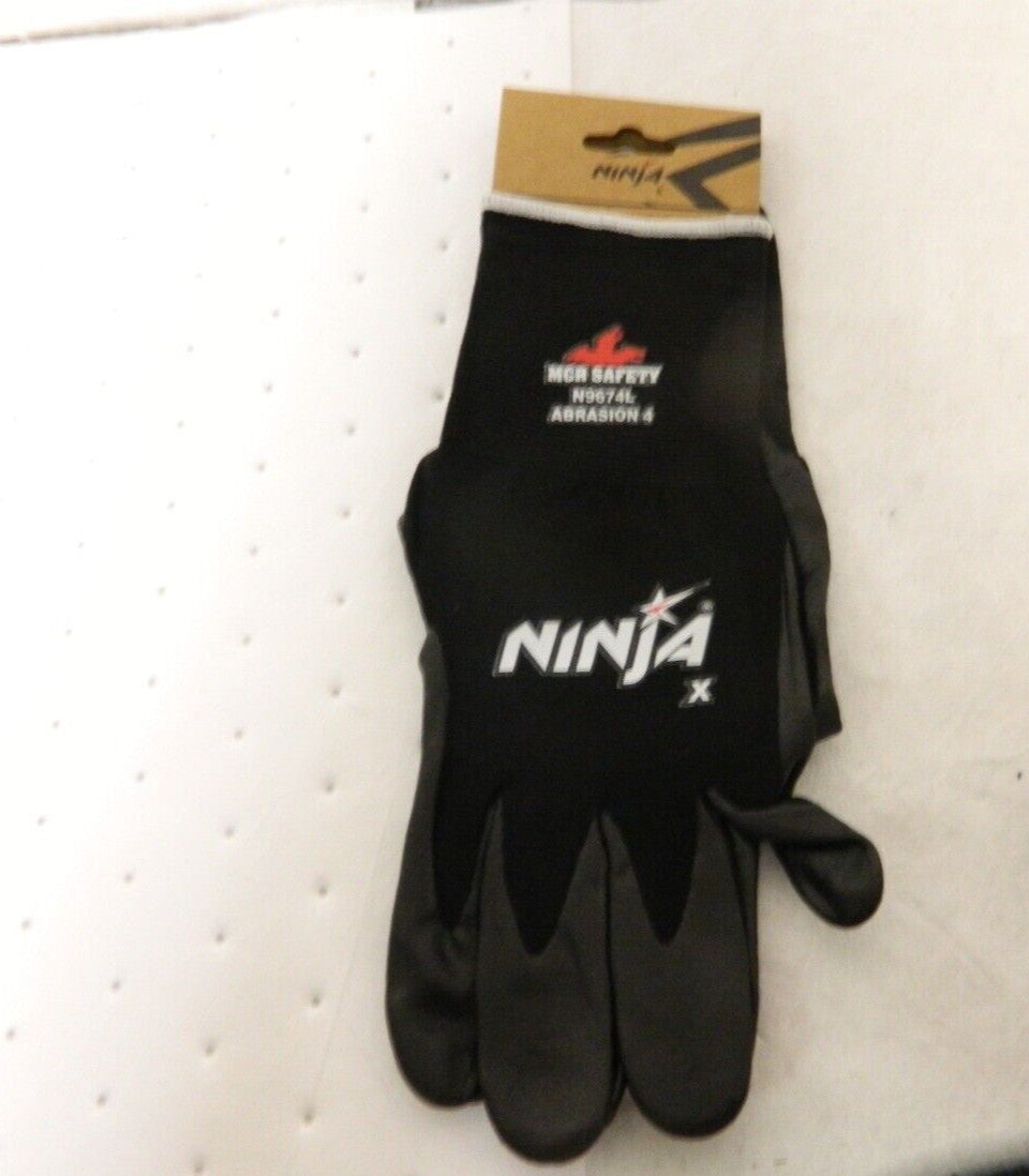 MCR Safety Nitrile Coated Nylon General Protection Work Gloves Size 9 L Qty 10