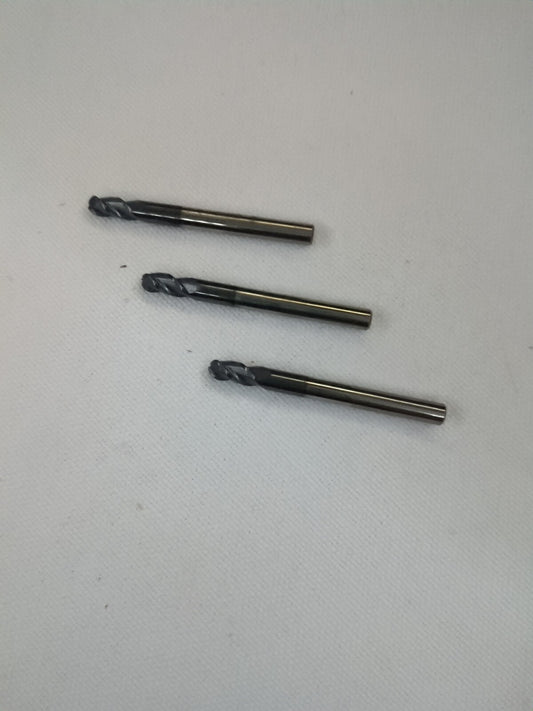 ACCUPRO 3 Corner Radius End Mills: 3/16" Dia, 9/16" LOC, 3 Fl 12179664