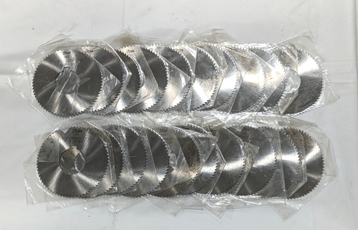 TOOLMEX Slitting Saw 2-3/4" 0.023" Thick 1" Arbor 72 Teeth HSS 5-745-325 *20PCS*